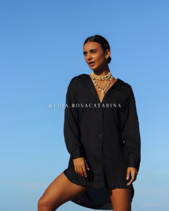 Saída de Praia Chemise Manga Longa on internet