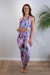 Legging Yoga Cintura Alta Estampada Lilás
