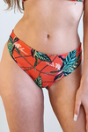 Calcinha de Biquíni Estampada Laranja Tropical