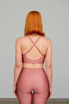 Top Yoga com Alças Cruzadas Rose - comprar online