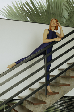 Macacão Yoga Regata Azul Marinho - Rosa Catarina | Roupas para seu bem estar