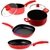 Pyrex Juego Ollas Cacerolas Bifera Bateria 6pzas Teflon