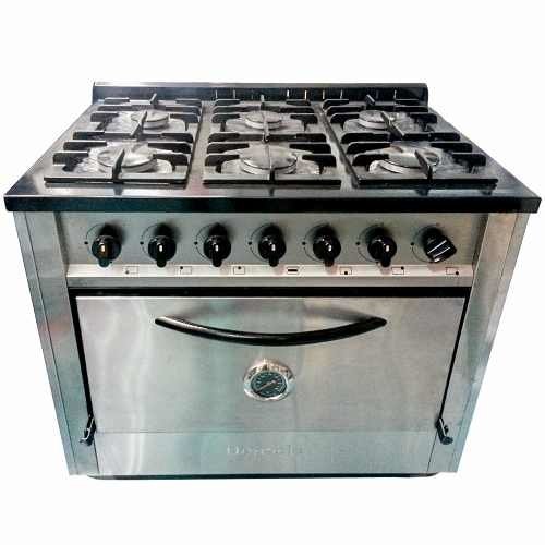 Cocina Basic cheff 1100 6 hornallas reja fundicion liviana MORELLI | New  House – Equipamientos de Baño y Cocina – Canning – Zona sur