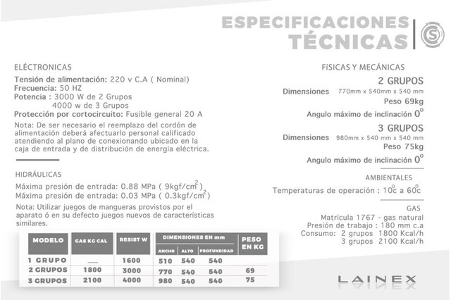 Maquina De Cafe Cafetera Lainex Electrica 1 Grupo Teclas