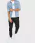 Pantalon cargo de gabardina