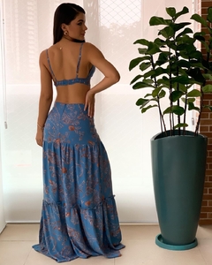 Vestido longo estampa arabesco - loja online