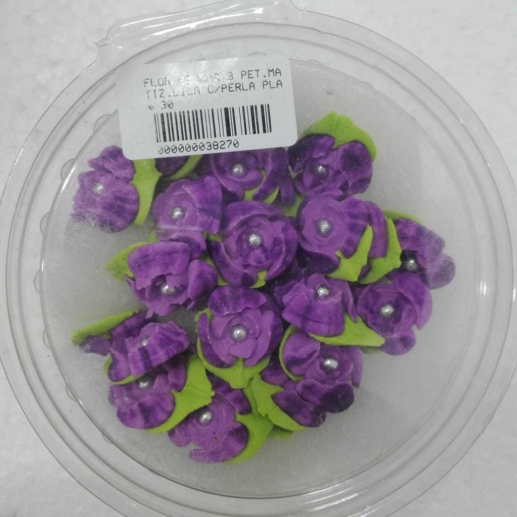 FLOR AZUCAR LILA C/PERLA - Comprar en COTIPARK