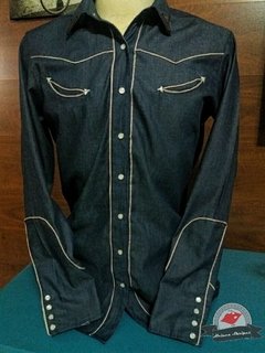 Camisa Western Jeans - Masculina