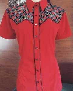 Camisa Western Vermelha Feminina