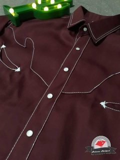 Camisa Western Masculina Red Pear Pespontada - comprar online