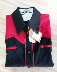 Camisa Western Vermelha e Preta - Feminina