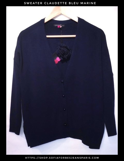 CARDIGAN CLAUDETTE BLEU MARINE