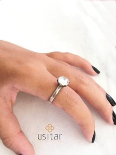 Anel Zirconia Prata tamanho 18 - AN0056