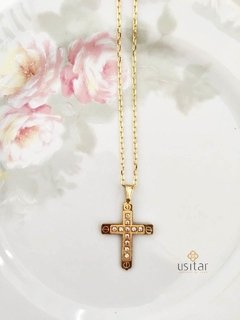 Corrente Masculina Cruz Rosê - PING0007 - comprar online