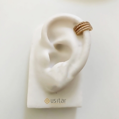 PIERCING QUATRO LINHAS CRAVEJADO DE ZIRCONIA CELEBRAR - PINCE012D