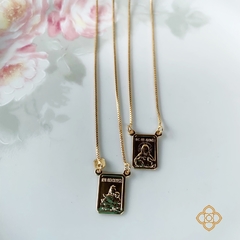 ESCAPULÁRIO PERFEIÇÃO FABULOSA FOLHEADO EM OURO 18K - ESC005D