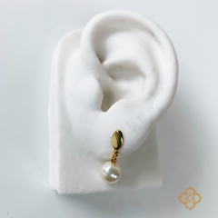 BRINCO PEROLA FABULOSA FOLHEADO EM OURO 18K - BRCJ581D - comprar online