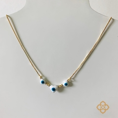 GARGANTILHA OLHO GREGO FABULOSA FOLHEADA EM OURO 18K - GARCJ583D - comprar online