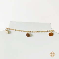 CHOCKER TAXINHAS 32CM FABULOSA FOLHEADA EM OURO 18K - CHO4732D na internet