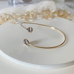 BRACELETE REGULAVEL AMIZADE CRISTAL FOLHEADO EM OURO 18 - BRAC024D na internet