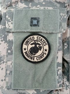 LOTE: Placa Decorativa USMC Marines + Bandeira Veteranos - loja online