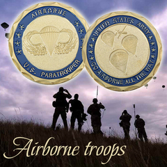 Moeda Airborne Paraquedista US Paratrooper Comemorativa Militar