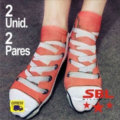2 Pares, Meias Tênis All Star cano baixo - MILITARIA SBL 