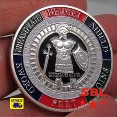 Moeda Armadura De Deus Para Proteção, Ore Sempre! Militar - MILITARIA SBL 