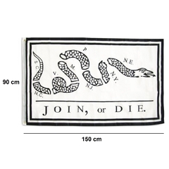 Bandeira "Join or Die" (Vai ou racha) 150x90 cm - comprar online