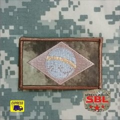 Patche Bandeira Brasil Camuflada - MILITARIA SBL 