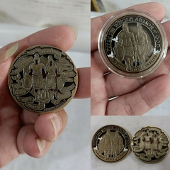 Moeda Casal Veste Toda a Armadura De Deus Para Proteção, Ore Sempre! Pátima