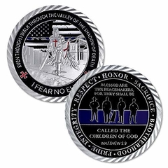 Moeda Police Officer Policial Cavaleiros Templários Flag Blue Line - comprar online