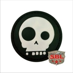 Funny Patch Emborrachado Caveirinha (Preto) - MILITARIA SBL 