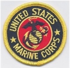 LOTE: Placa Decorativa USMC Marines + Bandeira Veteranos