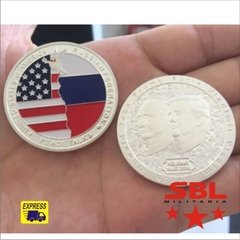 MOEDA ENCONTRO PELA PAZ: EUA E RÚSSIA Prata COMEMORATIVA - comprar online