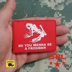 Patch Emborrachado FROGMAN (3 cores) - MILITARIA SBL 