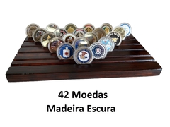 Suporte Expositor 42 Moedas em Madeira para Coleção EXPO42 - comprar online