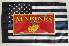 LOTE: Placa Decorativa USMC Marines + Bandeira Veteranos - comprar online