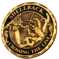 Moeda US NAVY Shellback marinha americana crossing the line - comprar online