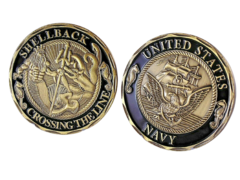 Moeda US NAVY Shellback marinha americana crossing the line