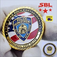 Moeda NYPD Police Departamento de Policia de Nova York Comemorativa