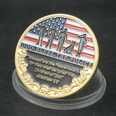 Moeda Medalha "Obrigado! Deus abençoe a polícia! Premiação Honraria Homenagem Condecoração - MILITARIA SBL 