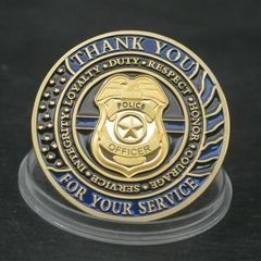 Moeda Medalha "Obrigado! Deus abençoe a polícia! Premiação Honraria Homenagem Condecoração - loja online