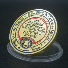 Imagem do Moeda Medalha Obrigado "Você Faz a diferença" Premiação Honraria Homenagem Agradecimento Condecoração Presente Ouro