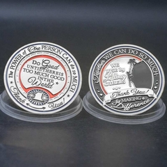 Moeda Medalha Obrigado "Você Faz a diferença" Premiação Honraria Homenagem Condecoração Presente Agradecimento Prata - comprar online