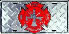 LOTE: Placa Decorativa do Bombeiros USA + Bandeira Veteranos - comprar online