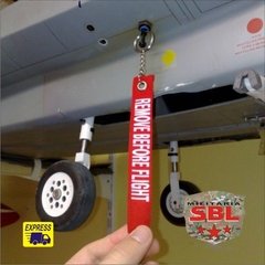 Chaveiro Tarja "Remove Befor Flight" Bordado - MILITARIA SBL 