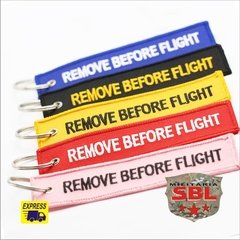 Chaveiro Tarja "Remove Befor Flight" Bordado