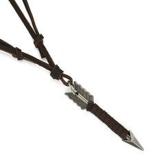 Pingente Flecha de Metal com tiras de Couro Original - loja online