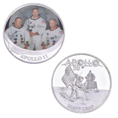 LOTE Conjunto Estojo 5 Moedas Comemorativas 50 anos da Apollo 11 NASA - MILITARIA SBL 
